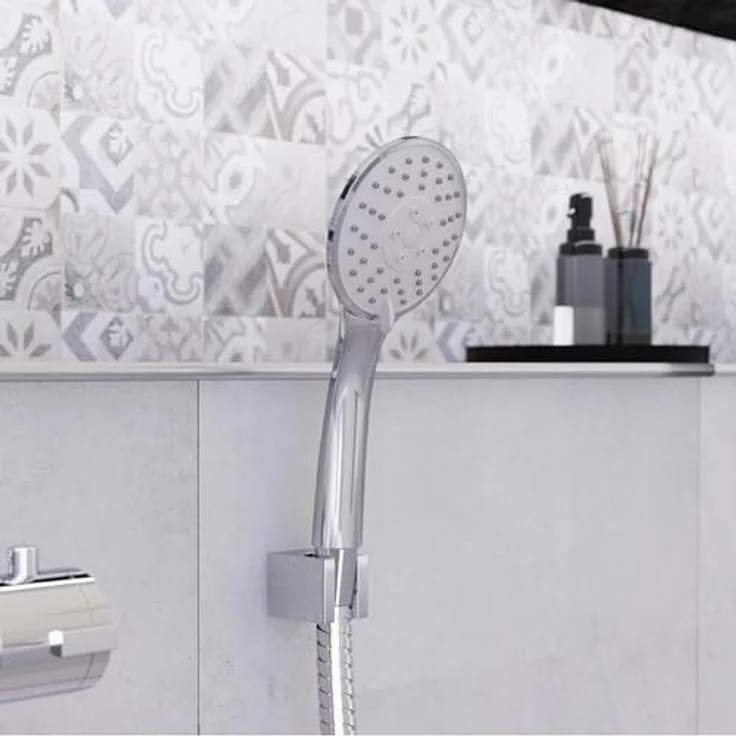 Schütte Handbrause NAPOLI, (Set), mit Schlauch, 3 Strahlarten, Wassersparfunktion, Chrom – Bild 6