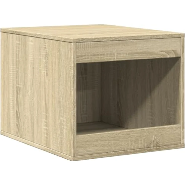 vidaXL Katzenklo Schrank, Katzenschrank Katzentoilette, Beistelltisch Katzenhaus, Verstecktes Design, Sonoma Eiche Holzwerkstoff – Bild 1