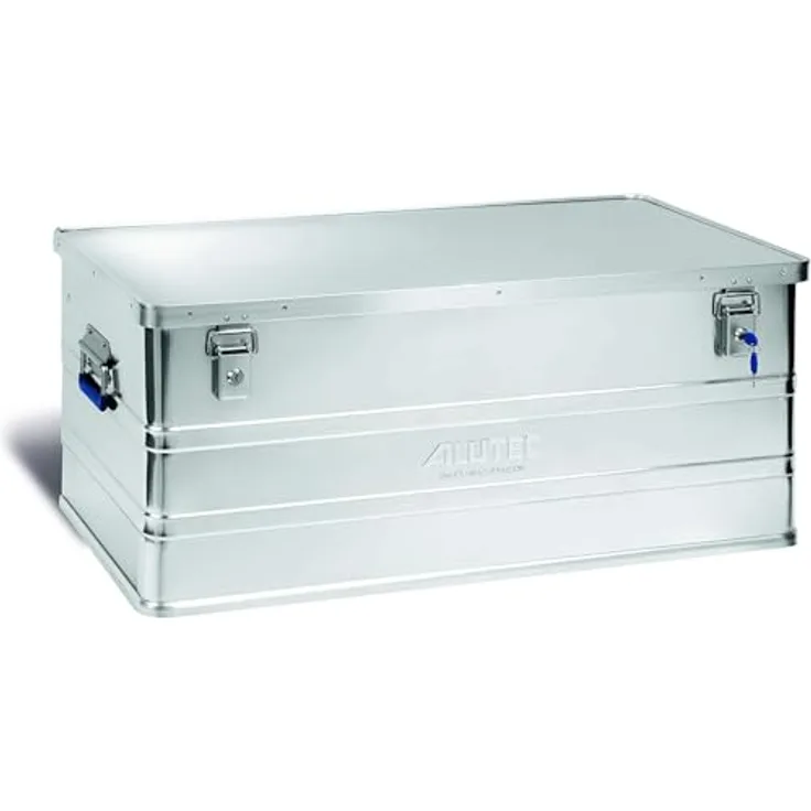 LUTEC Alutec Aluminiumbox Classic XL, Werkzeugbox aus 0,8 mm Aluminium, silber, 142 l Fassungsvermögen, stoßsicher und wasserdicht