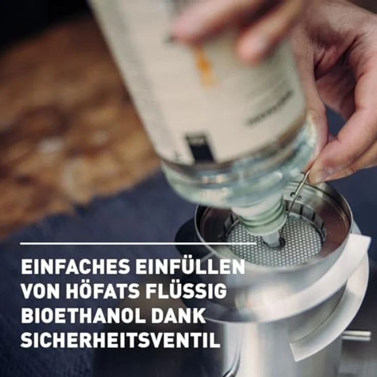 höfats - Bio-Burner Spin 900 inklusive Eco-Ring - ersetzt Gelbrennstoffdose von Spin 90 - ermöglicht Gebrauch von höfats flüssig Bioethanol - längere Brenndauer und hellere Flamme – Bild 4