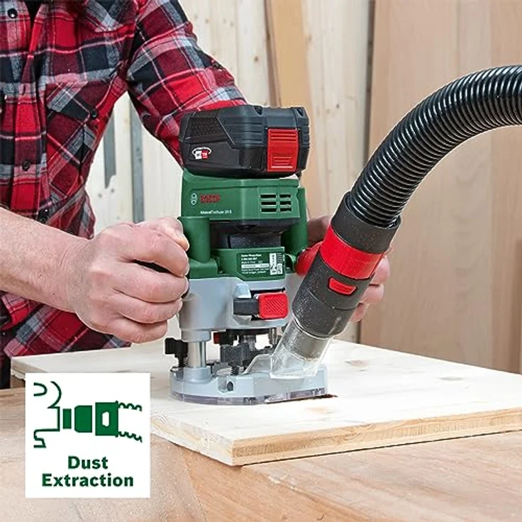 Bosch Home & Garden Oberfräse Bosch Home and Garden Oberfräsen-Taucheinheit 1600A02RD7 AdvancedTrimR, Tiefeneinstellung, Parallelführung, Staubarmes Arbeiten, 18V POWER FOR ALL Alliance – Bild 5