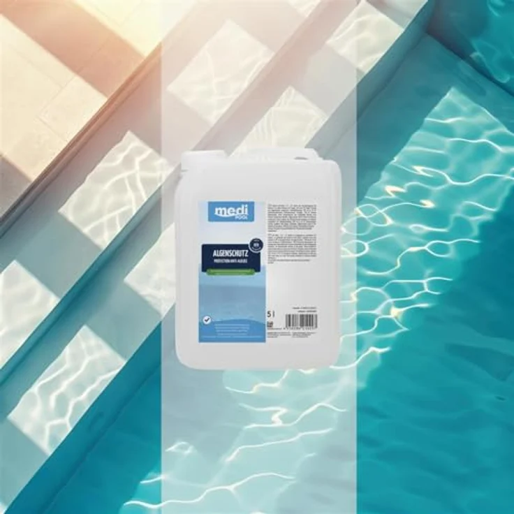 mediPOOL Algenschutz schaumarm, hochkonzentriert 5 Liter für die Poolpflege, chlorfrei und schaumfrei – Bild 3