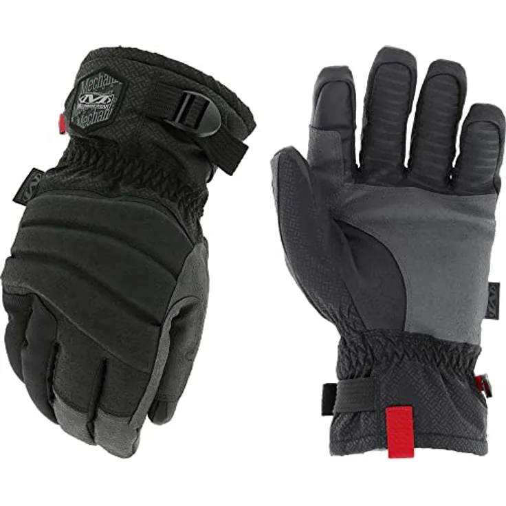 Mechanix Wear ColdWork™ Peak Arbeitshandschuhe, groß, schwarz/grau, wasserabweisend, mit 5 mm Knöchelschutz und PrimaLoft-Isolierung