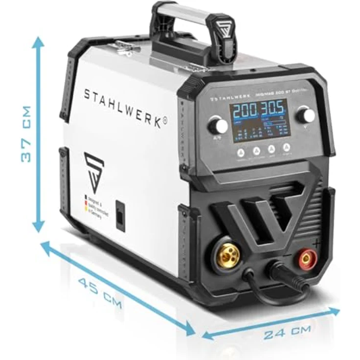 STAHLWERK Schutzgasschweißgerät MIG MAG 200 ST Digital IGBT, 40 - 200 A, Packung, Inverter mit 200 A, Spot-Funktion, Schutzgas-Schweißgerät, blau - Preisvergleich – Bild 6