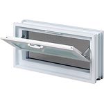 Fuchs Design Lüftungsfenster (384x189x80 mm) anstatt 2 Glasbausteine im Format 19x19x8 cm – mit Fliegengitter