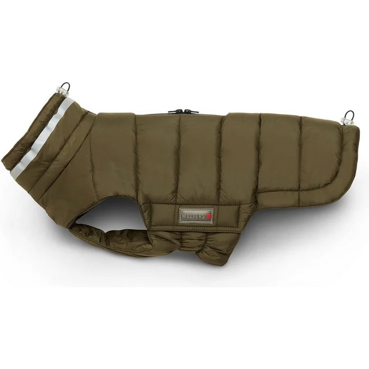 Wolters Hundemantel Steppjacke Cosy, Oliv, Tierfreundlich, Wasserdicht, Reflektierend – Bild 1