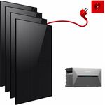 Alpha Solar Balkonkraftwerk 1620Wp Phono Solar und Anker SOLIX Solarbank 2 Pro, leistungsstarke PV-Anlage in Full Black Design