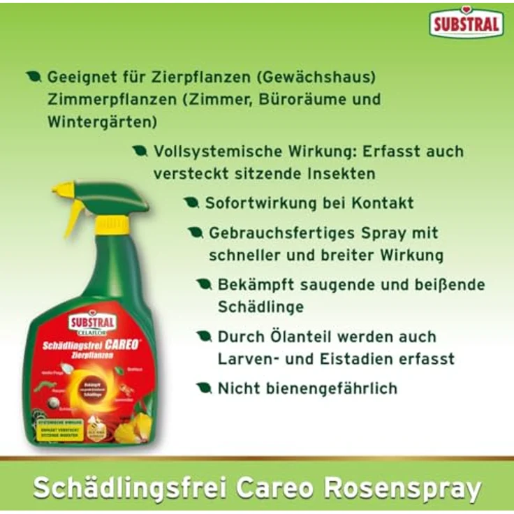 SUBSTRAL Celaflor Schädlingsfrei CAREO Rosenspray 800 ml – Bild 3