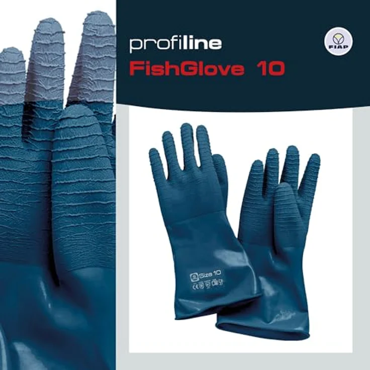 FIAP profiline FishGlove 10, Fischhandschuhe Größe 10 (XL), Naturlatex, anti-rutsch, hohe Griffigkeit und Abriebfestigkeit – Bild 4