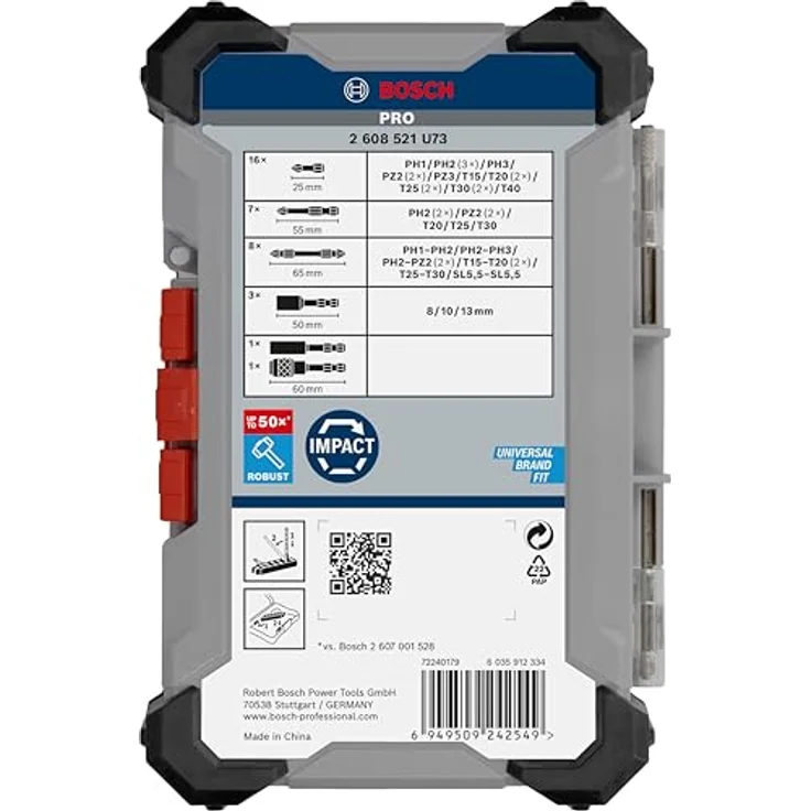 Bosch 36x PRO Impact Set, 36-tlg. (200 x 107 mm, Professional Zubehör Schraubendreher, Schraubendreher) – Bild 4