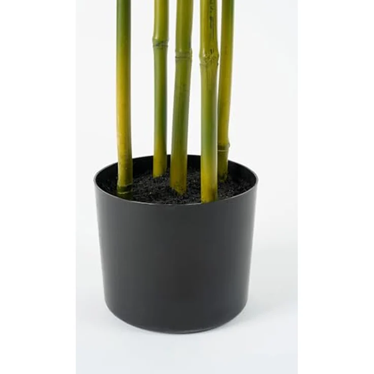 Mica Kunstpflanze Bambus, 150 cm hoch, grün, UV- und wasserbeständig, im Kunststofftopf – Bild 4