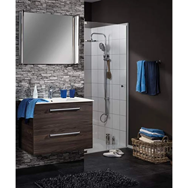 Fackelmann Waschbecken KERA 810 Waschtisch aus Sanitärkeramik Maße (B x H x T): ca. 81 x 16,5 x 51 cm hochwertiges Becken fürs Badezimmer und WC, weiß – Bild 4