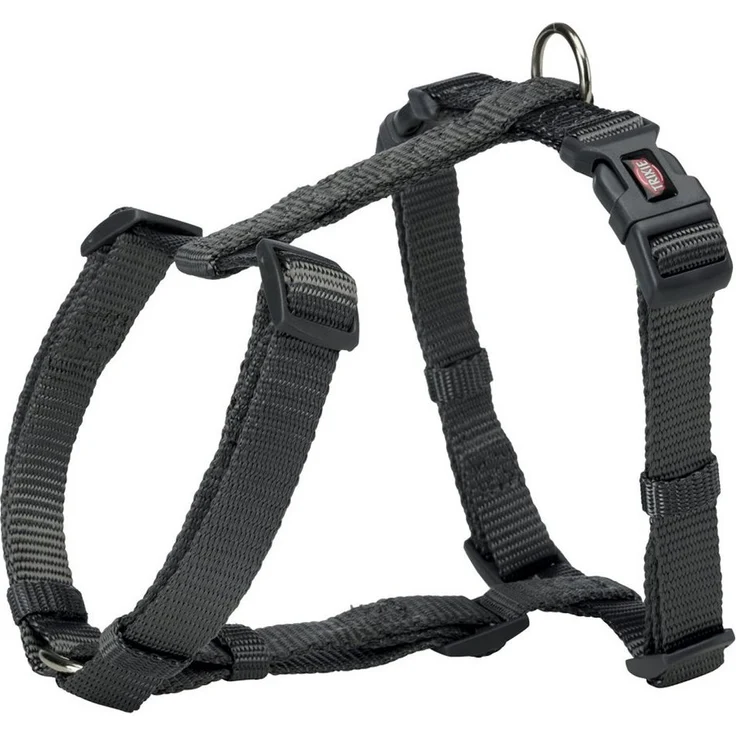TRIXIE Hunde-Geschirr Premium H-Geschirr graphit, verstellbarer Bruststeg und Gurtbandmaterial – Bild 1