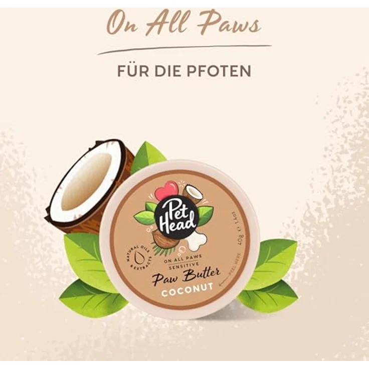 Pet Head Pfotenbalsam Paw Butter Coconut, 40 g - feuchtigkeitsspendend, mit Sheabutter und Aloe Vera, tierversuchsfrei – Bild 6