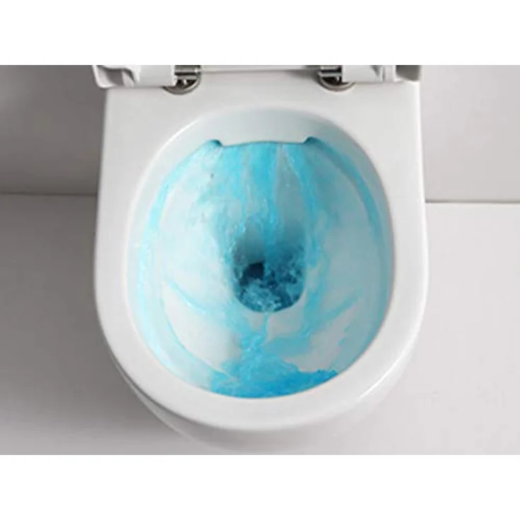 SSWW Hänge Wc Spülrandlos Toilette inkl. Wc Sitz mit Softclose Absenkautomatik + Abnehmbar, weiße Nanoversiegelung – Bild 5