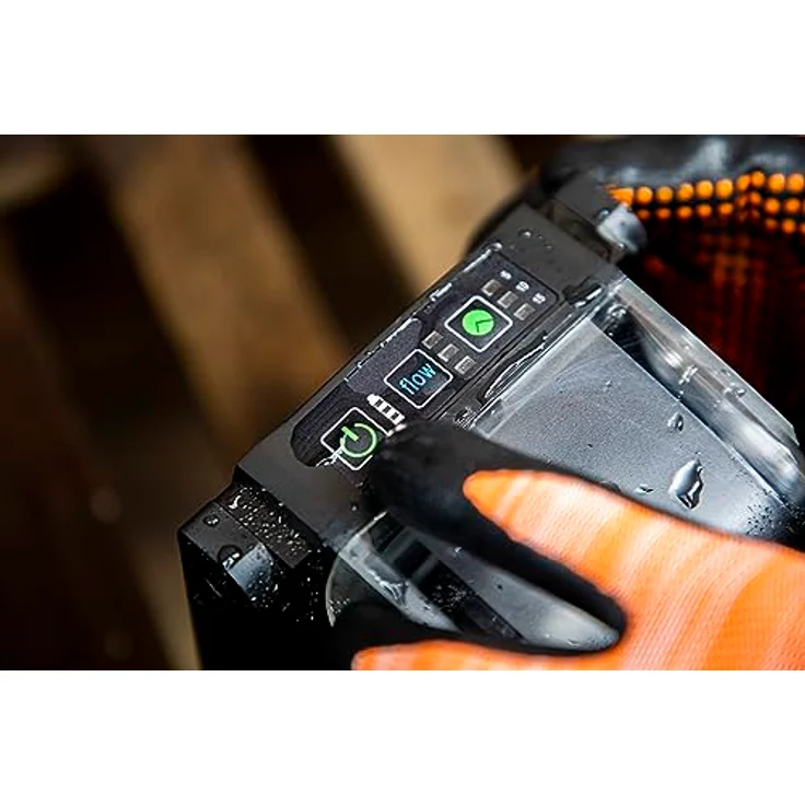 Yardforce Akku-Regenfasspumpe LX CWP1, 20 V Tauchpumpe mit 2 bar Druck und 2000 l/h Fördermenge, orange-schwarz – Bild 7