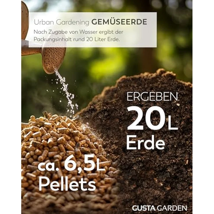 Gusta Garden Pflanzkübel TOM TOMATO, Tomatenpflanzset mit Rankhilfe und Bewässerungssystem, inkl. 20L Urban Gardening Erde, dunkelgrün – Bild 8