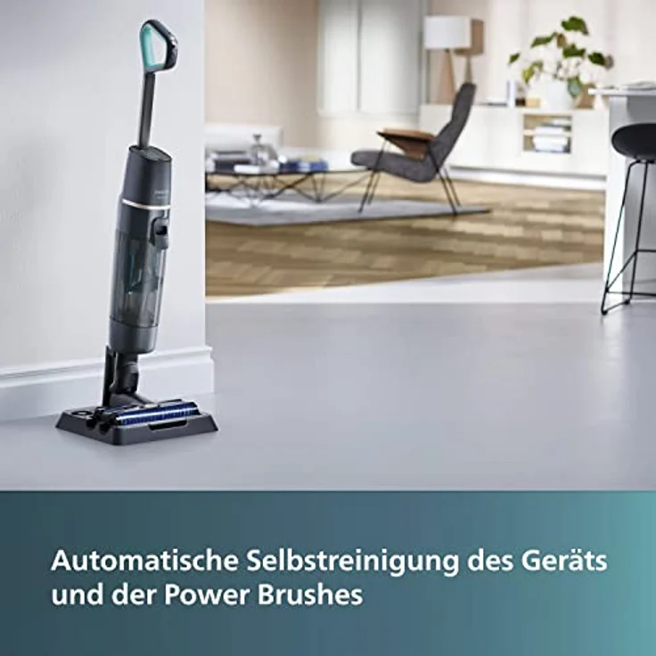 Philips Kabelloser Nass-Trocken-Sauger 7000 Series, Staubsaugen & Nasswischen, Automatische Selbstreinigung, 30 Minuten Laufzeit & 180 m2, 3 Reinigungsmodi, Anthrazit/Champagnerfarben (XW7110/01) – Bild 5