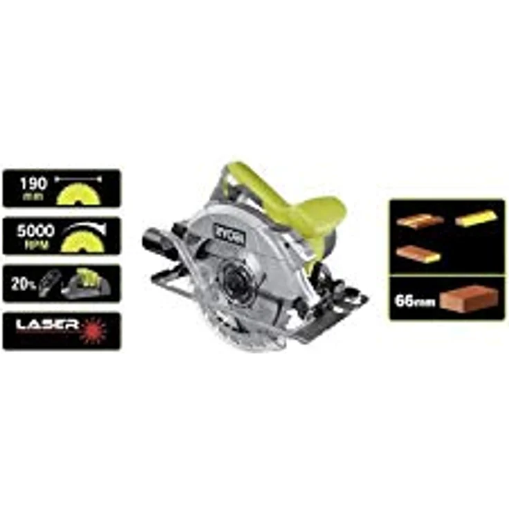 Ryobi Handkreissäge RCS1600-K, grün/schwarz, 1.600 Watt – Bild 5