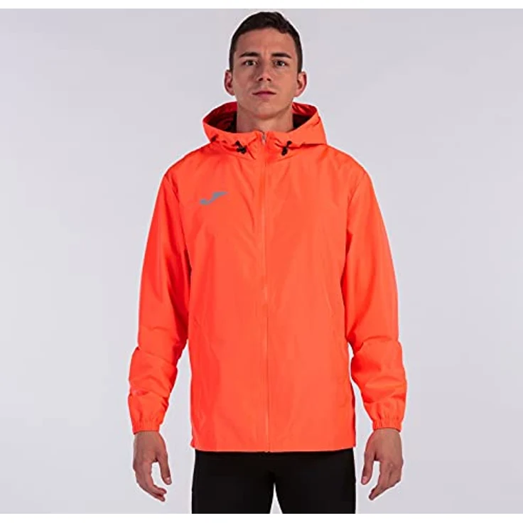Joma Running Night, Herren Laufjacke mit verstellbarer Kapuze und reflektierendem Logo, Blau, S – Bild 2