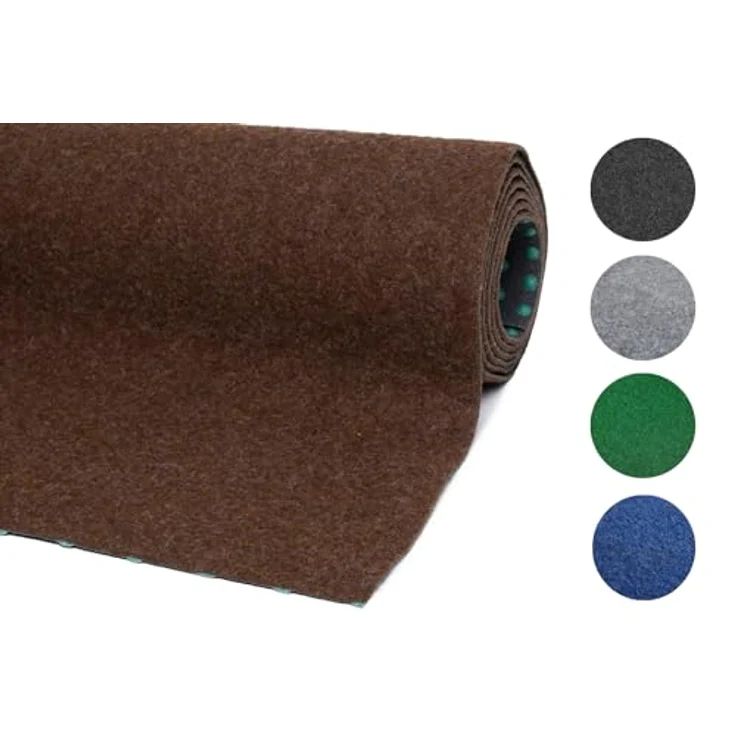 misento Rasenteppich Easy Kunstrasen strapazierfähig, robust, pflegeleicht mit Drainage Noppen braun, 300 x 200 cm – Bild 1