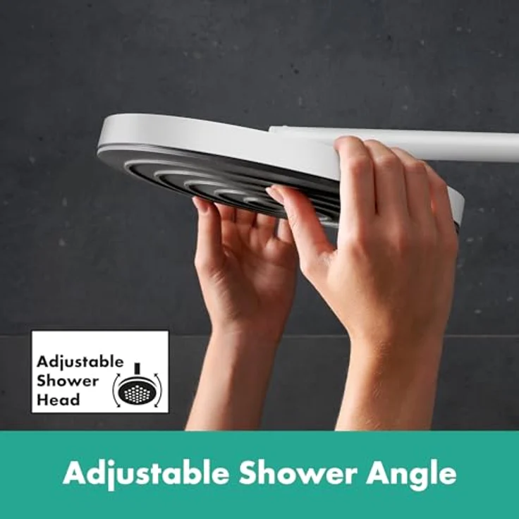 hansgrohe Pulsify S Puro Duschsystem 260, 1jet, Ecostat Fine, Wandmontage, mit PowderRain und schwenkbarem Brausearm – Bild 8