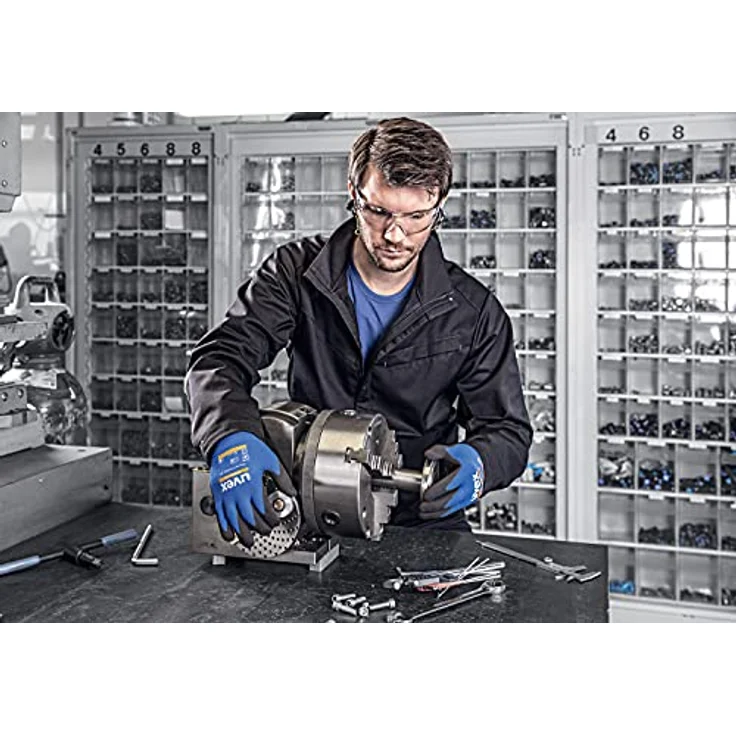 uvex athletic lite 60027 1 Paar Arbeitshandschuhe nach EN 388 - Mechaniker Handschuhe für Werkstatt und Arbeit Gr. 10 (XL) – Bild 9