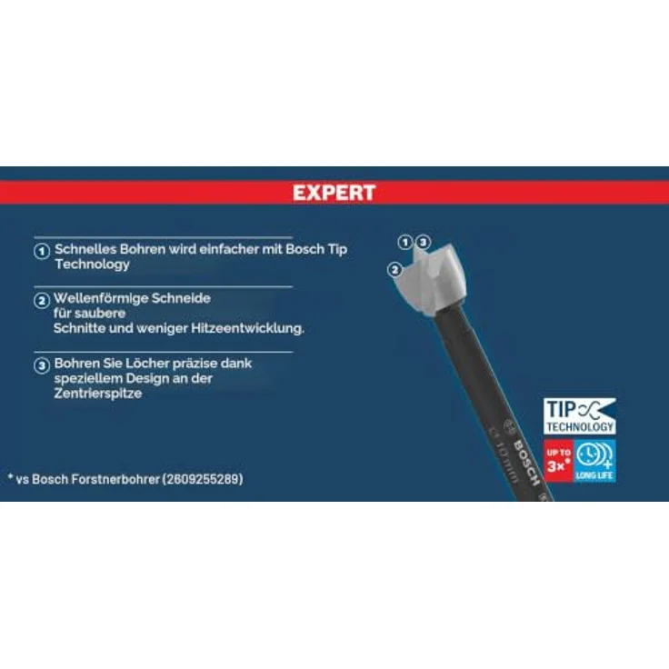 BOSCH Forstnerbohrer 15 mm, Holzbohrer mit Gesamtlänge 88 mm und Schaftdurchmesser 8 mm – Bild 4