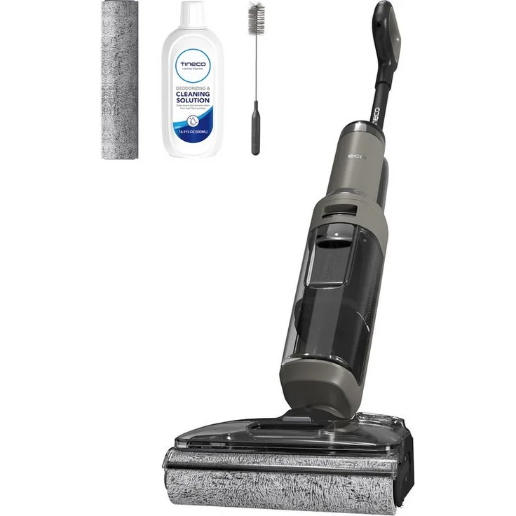 Tineco FLOOR ONE i6 Stretch Plus, Nass-Trocken-Sauger mit 85° Heißluft-Trocknung, 40 Min Akku, Anti-Allergiker, 180° Neigung, beutellos