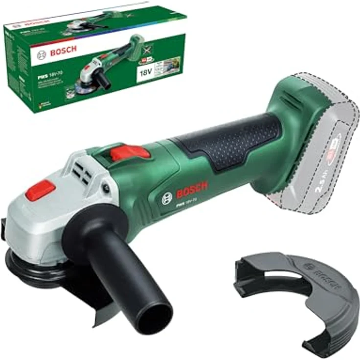 BOSCH Akku-Winkelschleifer PWS 18V-70, 125 mm, leistungsstark, ergonomisch, Solo – Bild 1
