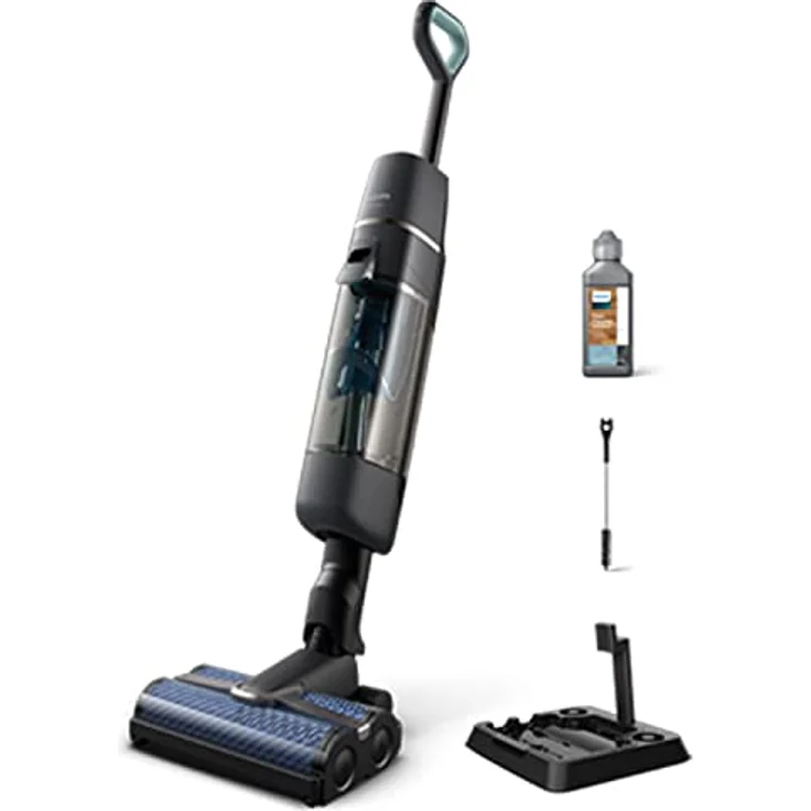 Philips Kabelloser Nass-Trocken-Sauger 7000 Series, Staubsaugen & Nasswischen, Automatische Selbstreinigung, 30 Minuten Laufzeit & 180 m2, 3 Reinigungsmodi, Anthrazit/Champagnerfarben (XW7110/01) – Bild 1