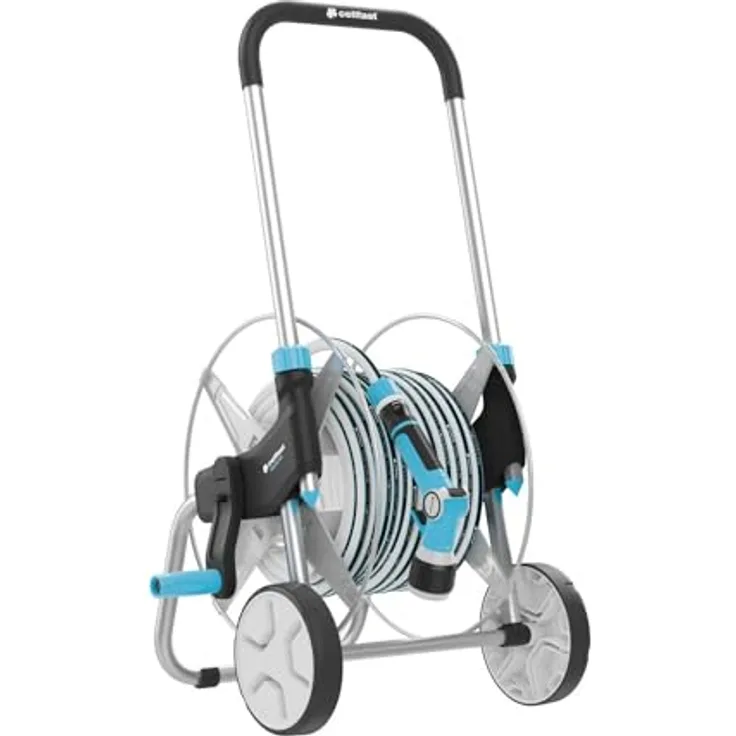 Cellfast Schlauchwagen 55-064, Ergo Garten-Set mit 20 m Multiflex Gartenschlauch 3/4'', stabiler Transportwagen mit verstelbarem Griff und Antriebsfüßen