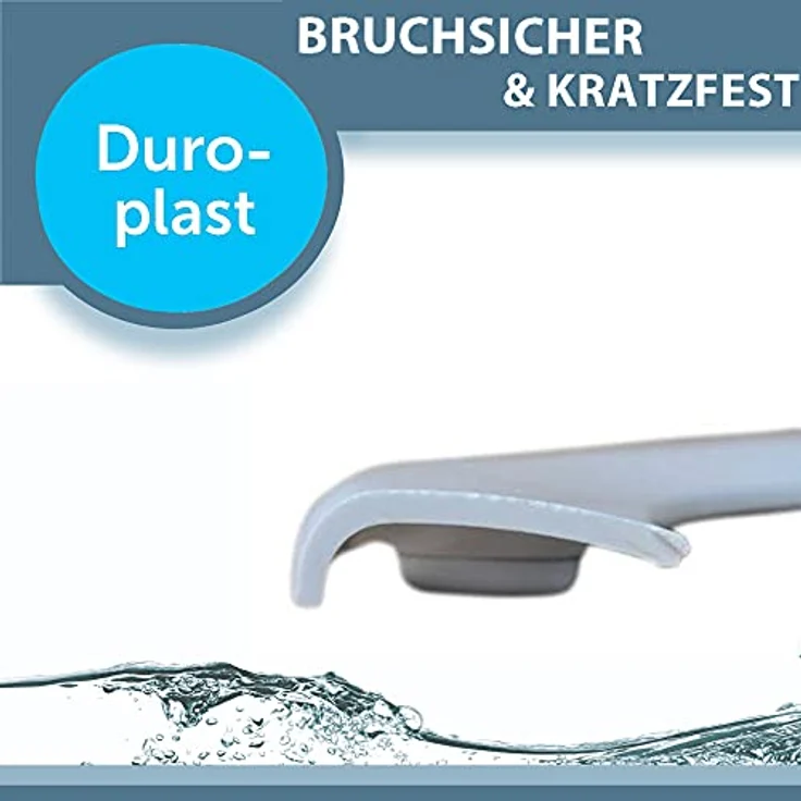 Schütte WC-Sitz White Duroplast, bruchsicher und kratzfest, mit hygienischer porenglatte Oberfläche, Standardgröße – Bild 6