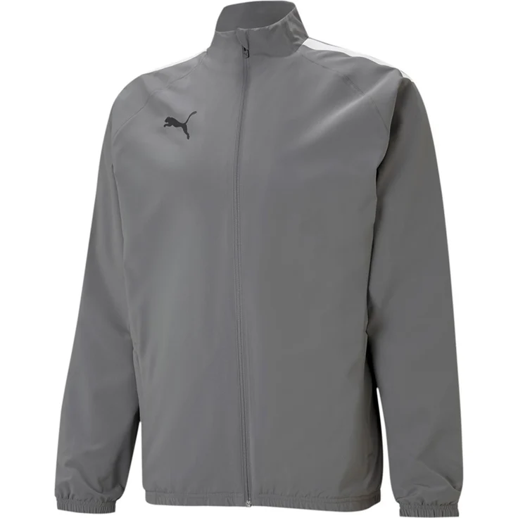 PUMA Teamliga Präsentationsjacke Herren - Grau, aus recycelten Materialien hergestellt, mit PUMA Formstrip