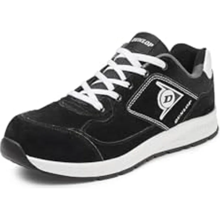 DUNLOP Sicherheitsschuh S3, schwarz, aus Wildleder, wasserabweisend, mit Zehenkappe aus Komposite u