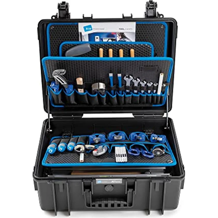 B&W tough.case JET6000 mit Gasdruckfeder + Werkzeugeinsteckfächern (Koffer aus PP, Volumen 29,3 l, 45,8 x 33,7 x 19 cm innen, Lieferung erfolgt ohne Werkzeug) 117.18/P-G – Bild 3