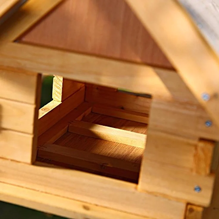 Vogelhaus Holz Vogelfutterhaus Vogelvilla Vogelhäuschen Futterstation - Melko - Preisvergleich – Bild 5