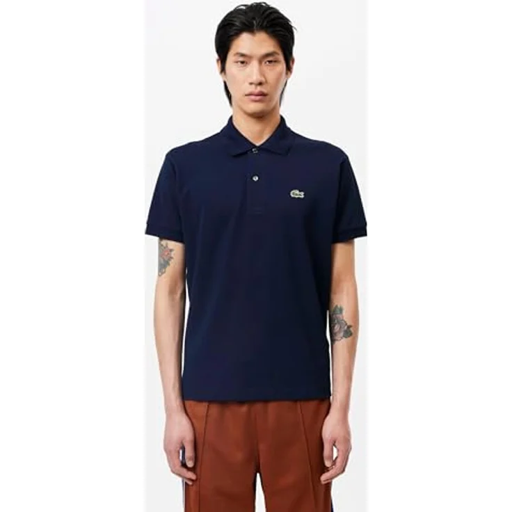 Lacoste L.12.12 Poloshirt aus Baumwoll-Petit-Piqué, zeitlos-schickes Design, klassisch (blau) – Bild 4