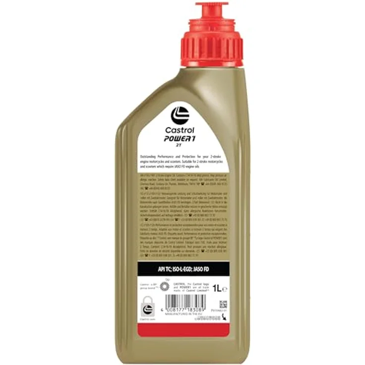 Castrol Power 1 2T, Motorenöl für 2-Takt-Motoren, 1 l – schützt vor Verschleiß, überragende Beschleunigung, reduziert Leistungsverluste – Bild 2