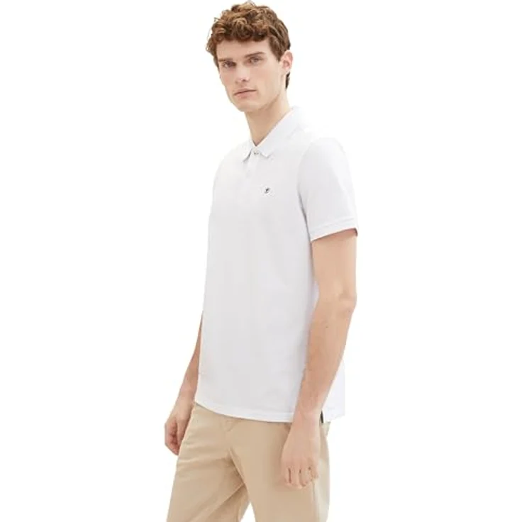 TOM TAILOR Poloshirt mit Knopfleiste und Logo, Single Jerseystoff aus Baumwolle, hoher Tragekomfort, blau – Bild 6