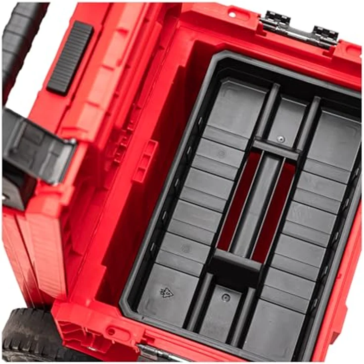 Tool Brothers Toolbrothers RHINO PRO Cart 2.0 Plus, Werkzeugkoffer in RED Ultra HD, stapelbar, 29 l, IP54, abnehmbarer Doppelteleskopgriff, 490 x 415 x 660 mm – Bild 6