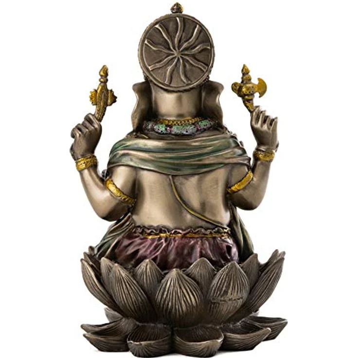 Ganesh (Ganesha) Hindu Elephant God of Success Real Bronze Powder Cast Statue, 7 1 4-inch by Veronese – Bild 4