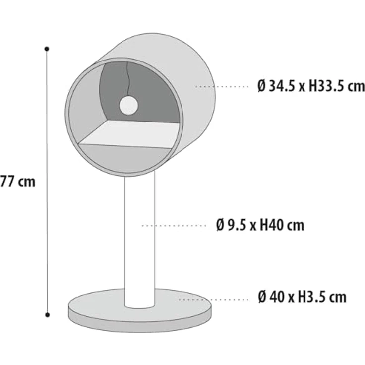 Flamingo 560549 Scandi Kratzbaum, Katzenkratzbaum in Scandi Sofa Grün – Bild 5
