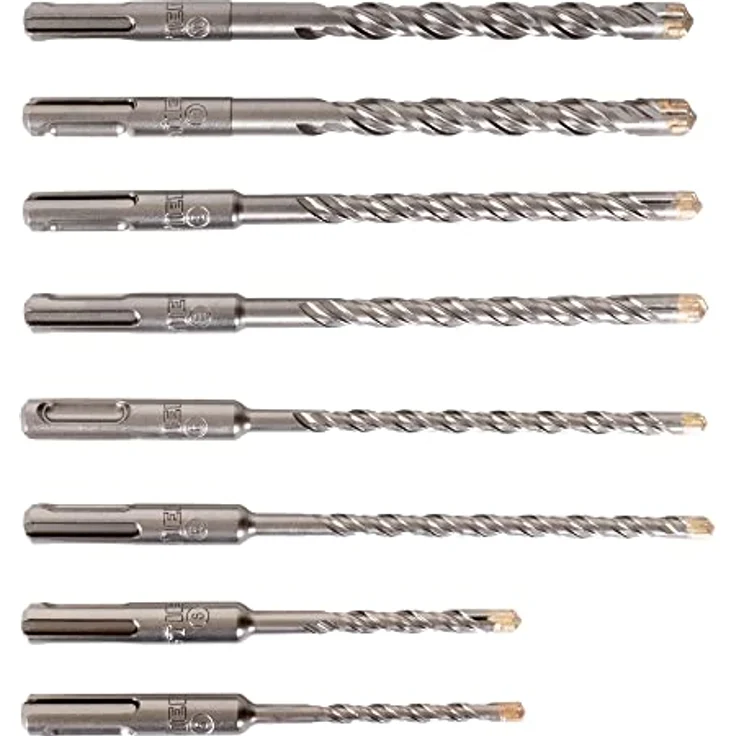 STIER Hammerbohrer-Set Premium SDS-plus 8-tlg., Betonbohrer 5/6/8/10 mm, in Rot and Schwarz – Bild 1