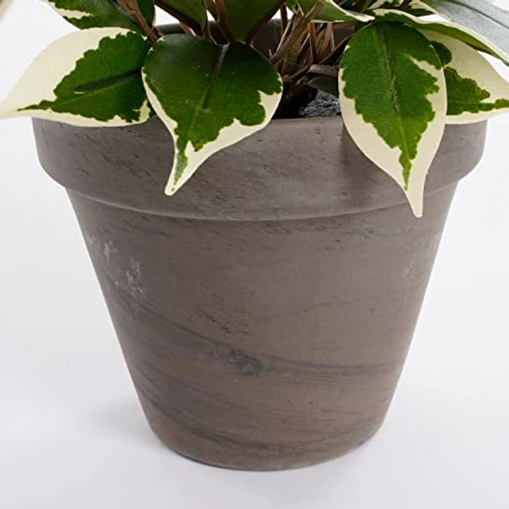 Mica Kunstpflanze Ficus Natasja grün bunt im Topf – Bild 5