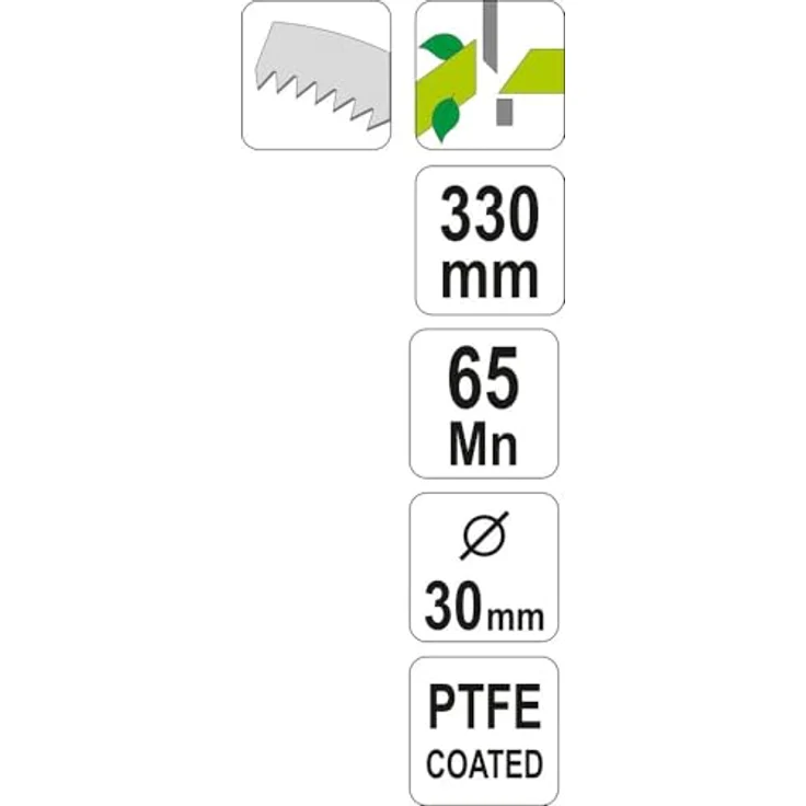 TOYA Astschere FLO GARTENSCHNEIDER + SÄGE, 330 mm, Manganstahlklinge, max. Schnittdurchmesser 30 cm – Bild 5