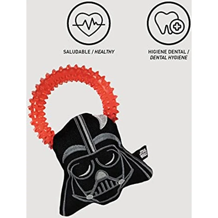 CERDÁ LIFE'S LITTLE MOMENTS Star Wars Hundespielzeug Darth Vader, interaktives Plüschtier mit Quietscher, 10 x 18,5 x 6 cm, für optimale Zahngesundheit – Bild 3
