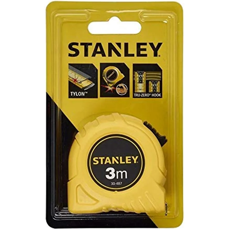 Stanley Bandmaß (3 m, extra-starkes gebogenes Band, Polymer-Schutzschicht, Endhaken dreifach vernietet) 1-30-487 – Bild 2