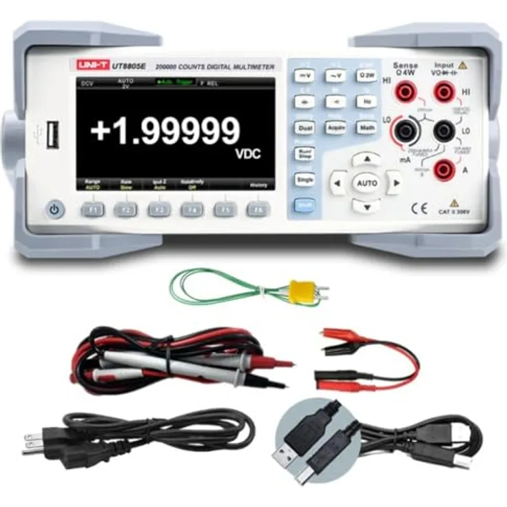 UNI-T Multimeter UT8805E Benchtop Digital Multimeter 5 1/2 True RMS 4.3 Zoll TFT LCD-Display 1GB Nand-Flash-Speicher