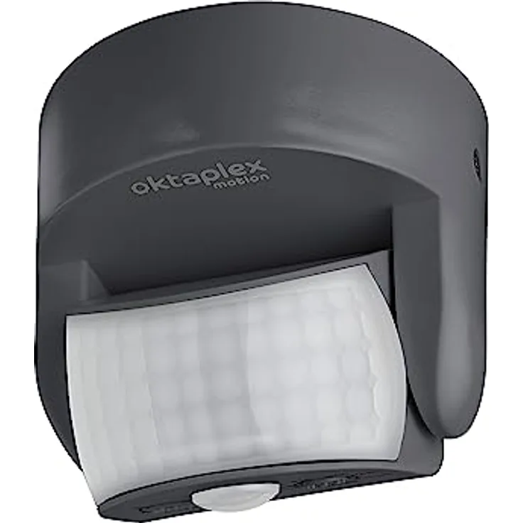Oktaplex Bea Bewegungsmelder Aussen IP65 schwenkbar 180° Infrarot-Sensor 12m Reichweite 230V anthrazit mit Dämmerungssensor